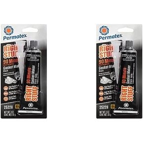 Permatex 82180 Ultra Black الحد الأقصى لمقاومة الزيت RTV صانع حشية السيليكون، جهاز استشعار آمن وغير قابل للتآكل، لتطبيقات مرنة عالية ومقاومة للزيت 3 أونصة in Kuwait