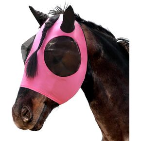Horse Fly Mask,Fly Masks for Horses with Ears,Lycra Upgrade Fly Mask with UV Protection Comfortable&Elasticity(Pink) in Saudi Arabia