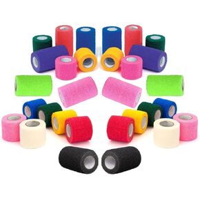 Prairie Horse Supply Vet Tape Bulk (Assorted Colors) (12 Pack) (2 Inches Wide) Vet Medical First Aid Tape Self Adhesive Adherent for Ankle Wrist Sprains and Swelling in Kuwait
