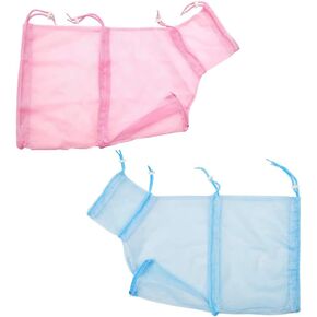 Acxico 2 Pcs Cat Grooming Bath Bag Mesh Cat Washing Bag Biting Restraint for Pet Bathing Nail Trimming in Kuwait