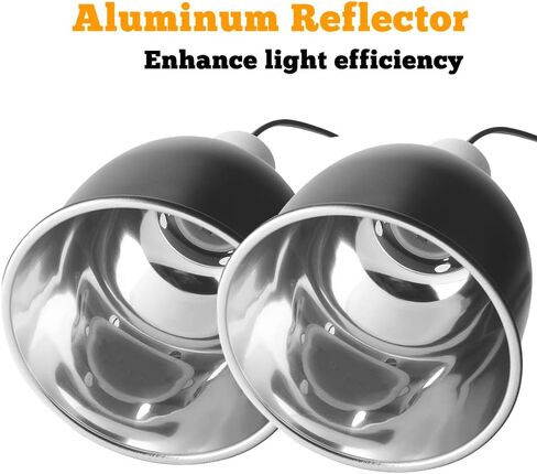 تيكيزو غطاء عاكس بصري من الالومنيوم بتصميم قبة عميقة مقاس 5.5 انش لموطن السلحفاة وخزان الزواحف والمرابي الزجاجية (عبوة من قطعتين) in Kuwait