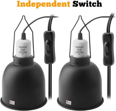 تيكيزو غطاء عاكس بصري من الالومنيوم بتصميم قبة عميقة مقاس 5.5 انش لموطن السلحفاة وخزان الزواحف والمرابي الزجاجية (عبوة من قطعتين) in Kuwait