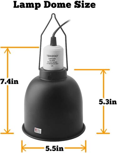 تيكيزو غطاء عاكس بصري من الالومنيوم بتصميم قبة عميقة مقاس 5.5 انش لموطن السلحفاة وخزان الزواحف والمرابي الزجاجية (عبوة من قطعتين) in Kuwait