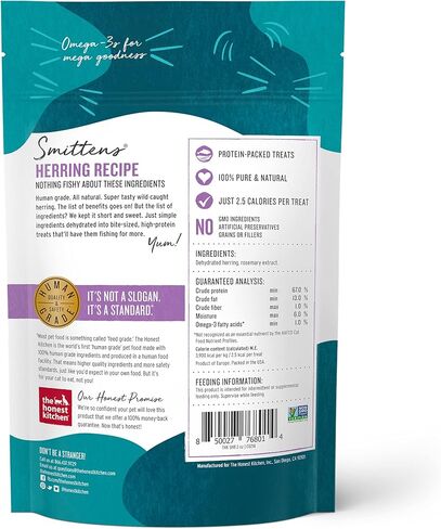The Honest Kitchen Smittens Bites: Round Herring & Cranberry Cat Treats, 2 Oz Bag in Kuwait