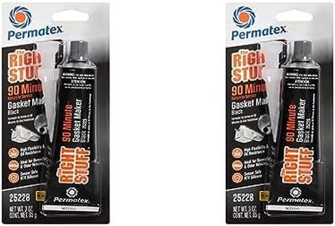 Permatex 82180 Ultra Black الحد الأقصى لمقاومة الزيت RTV صانع حشية السيليكون، جهاز استشعار آمن وغير قابل للتآكل، لتطبيقات مرنة عالية ومقاومة للزيت 3 أونصة in Kuwait