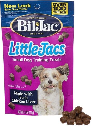 Bil-Jac Little Jacs Small Dog Training Treats - Soft Chicken Liver Dog Treats for Puppy Rewards - Real Chicken, No Fillers, 10oz Resealable Double Zipper Pouch (2-Pack) in Saudi Arabia