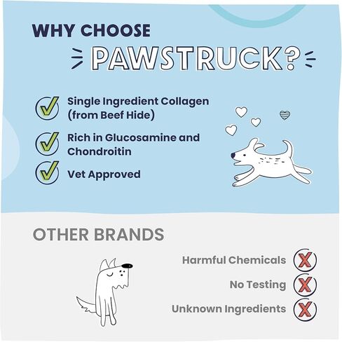Pawstruck Natural Beef Collagen Rings for Dogs - Vet-Approved Long Lasting Alternative to Traditional Rawhide & Bully Sticks - High Protein Dental Treat w/Glucosamine & Chondroitin - 3 Pack in Kuwait