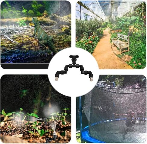 Zerodis الزواحف Terrariums التغشية الملحقات الزواحف ضباب الرش المزدوج السلحفاة الموئل رئيس 360 درجة دوران رذاذ فوهة لتسلق صندوق تغذية الحيوانات الأليفة in Kuwait