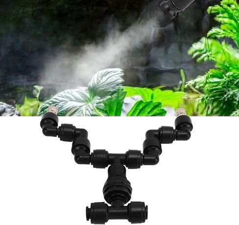 Zerodis الزواحف Terrariums التغشية الملحقات الزواحف ضباب الرش المزدوج السلحفاة الموئل رئيس 360 درجة دوران رذاذ فوهة لتسلق صندوق تغذية الحيوانات الأليفة in Kuwait