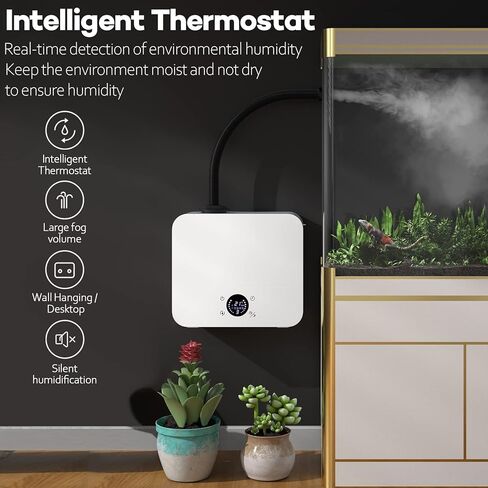 مرطب ضباب 2 في 1 للزواحف مع مؤقت ومفاصل رش 2.5 لتر، خزان تعبئة علوي للمنزل والحيوانات الاليفة، يثبت على الحائط/سطح المكتب، مناسب للزواحف والبرمائيات والنباتات الخضراء in Kuwait