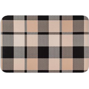 DogBuddy Dog Food Mat - Waterproof Dog Mat for Food and Water, Ultra Absorbent Dog Bowl Mat, Nonslip Pet Food Mat, Machine Washable Dog Feeding Mat, Dog Food Mats for Floors (Small, Checkered) in Saudi Arabia