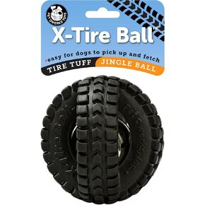 Pet Qwerks X-Tire Ball Dog Toys - Jingle Interactive Chew Toy - Small