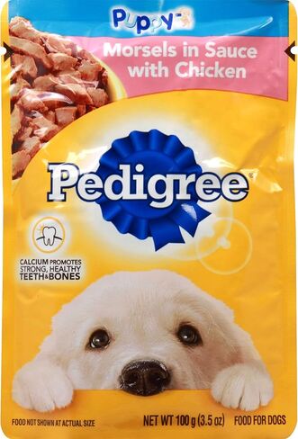Pedigree Chicken Wet Dog Food Morsel in Sauce 3.5 OZ - 0023100119051 in Kuwait
