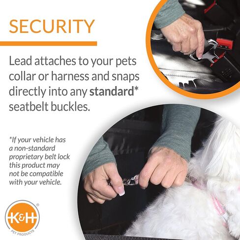 K&H PET Products مقعد سيارة للكلاب المتوسطة الحجم، نسيج مقاوم للماء مع شبكة مسامية وحزام مقعد كلب قابل للتعديل للسيارة، أرجوحة للكلاب للسيارة، غطاء مقعد سيارة للكلاب حامل الكلاب - رمادي SM/MD in Kuwait