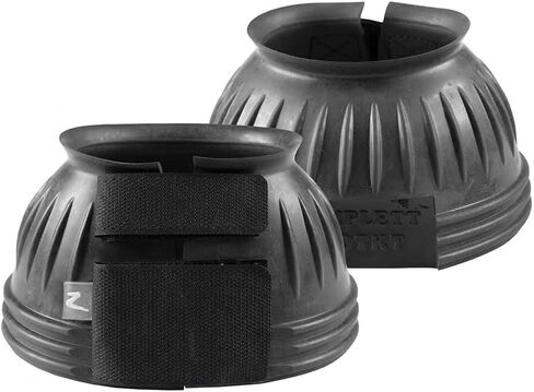 HORZE Double Closure No Turn Rubber Bell Boots - Black - S in Saudi Arabia
