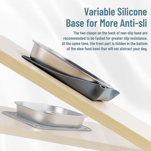 أوعية الكلب المغذية البطيئة، وعاء التغذية البطيء للكلاب من Nayelf من الفولاذ المقاوم للصدأ، وعاء الكلب المغذية البطيئة مع حصيرة لعق غير قابلة للانزلاق، أوعية التغذية البطيئة للكلاب، وعاء الوجبات الخفيفة، تغذية الطعام البطيء للكلب، الأكل الصحي البطيء in Kuwait