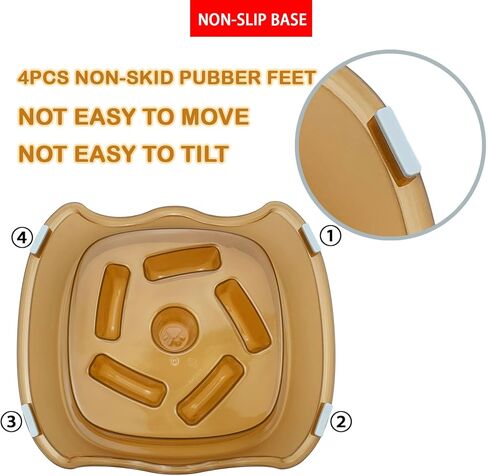 CAISHOW تغذية بطيئة الكلب وعاء تغذية بطيئة الأكل يبطئ وعاء الطعام للكلاب الصغيرة المتوسطة الكبيرة يساعد في الهضم السليم وعاء الحيوانات الأليفة صحية بطيئة 2PCS (الأزرق والبرتقالي) in Kuwait