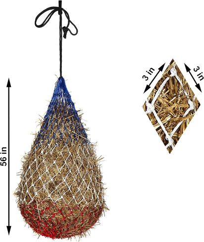 Majestic Ally Hay Net, Set of 2, Length - 54", Holes 3"x3" for Horses (Purple) in Saudi Arabia