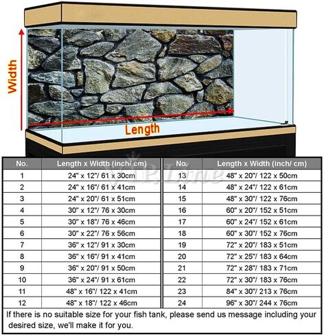 Moss Rock Stone Aquarium Background Poster for Reptile Fish Tank Backdrop Sticker Decorations Selfadhesive (24" x 12"/ 61 x 30cm) in Saudi Arabia