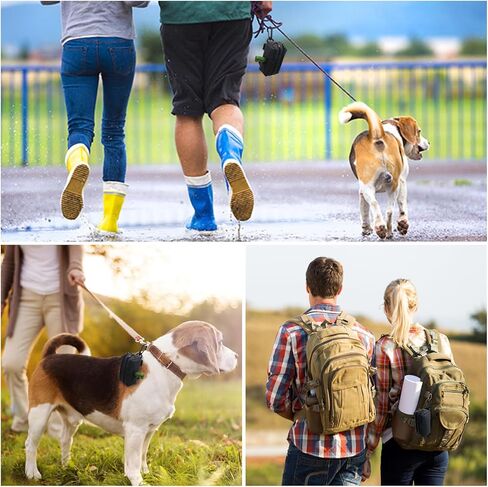 COMSUN الحيوانات الأليفة كيس النفايات موزع مزدوج انغلق الحقيبة المحمولة الكلب أنبوب حقيبة حامل 2 جهاز كمبيوتر شخصى أكبر سعة أنبوب حقيبة موزع مع هوك للمقود، رمادي داكن in Kuwait