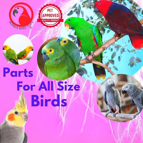 ألعاب بونكا بيرد 2276 PK6 زهرة النخيل بقطر 4 بوصات، لعبة الببغاء، الكونيور، الأمازون، الرمادي الأفريقي، والطيور ذات الحجم المماثل in Kuwait