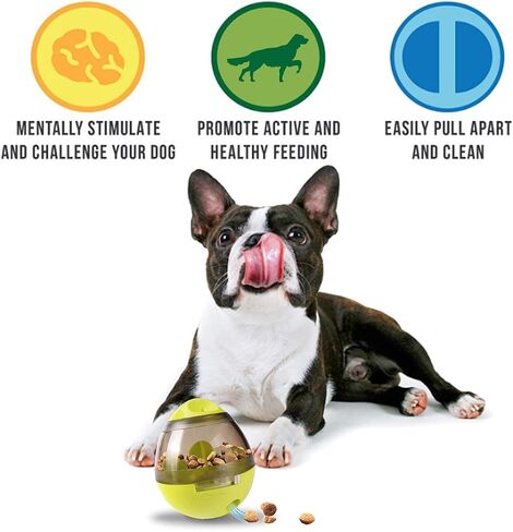 JZXOIVA Dog Treat Ball, Adjustable Dog Treat Dog Ball Dispensing Dog Toys, Interactive Food Puzzles Ball for Dogs, Pet Slow Feeder Ball in Saudi Arabia