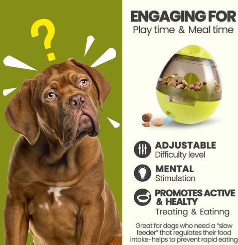 JZXOIVA Dog Treat Ball, Adjustable Dog Treat Dog Ball Dispensing Dog Toys, Interactive Food Puzzles Ball for Dogs, Pet Slow Feeder Ball in Saudi Arabia