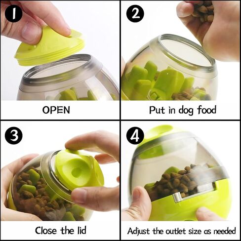 JZXOIVA Dog Treat Ball, Adjustable Dog Treat Dog Ball Dispensing Dog Toys, Interactive Food Puzzles Ball for Dogs, Pet Slow Feeder Ball in Saudi Arabia