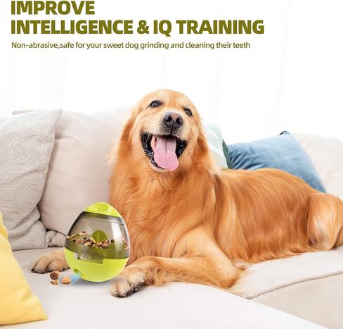 JZXOIVA Dog Treat Ball, Adjustable Dog Treat Dog Ball Dispensing Dog Toys, Interactive Food Puzzles Ball for Dogs, Pet Slow Feeder Ball in Saudi Arabia