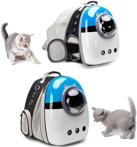 Front Expandable Cat Backpack Carrier, Large Cat Backpack Fits Up to 20 lbs, Backpack for Cats Kitten Small Puppy, Airline Approved Cat Bubble Backpack, Space Capsule Astronaut Backpack Carrier in Kuwait