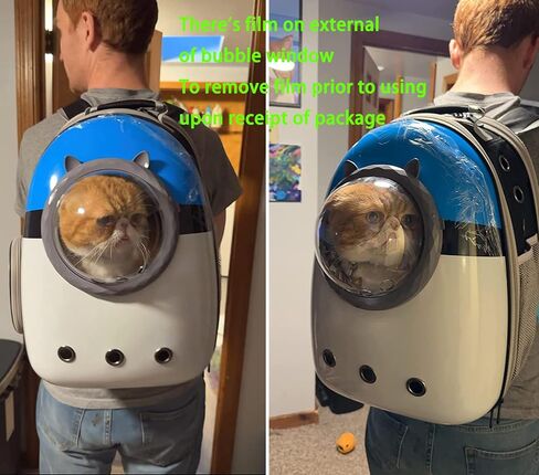 Front Expandable Cat Backpack Carrier, Large Cat Backpack Fits Up to 20 lbs, Backpack for Cats Kitten Small Puppy, Airline Approved Cat Bubble Backpack, Space Capsule Astronaut Backpack Carrier in Kuwait