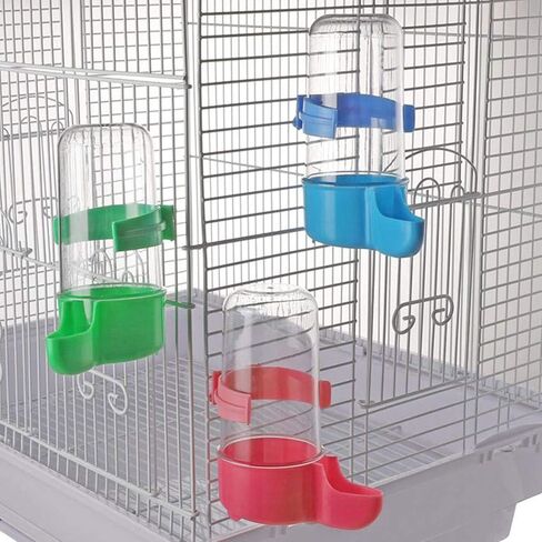 Automatic Bird Feeder Waterer Drinker Pet Bird Feeding Supplies for Bird Cage Feeder Water Seed Dispenser Bottle Drinking Cup in Saudi Arabia