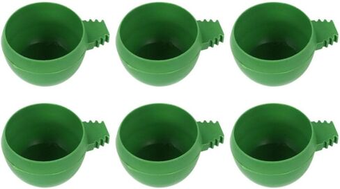 Mipcase 20pcs Plastic Bird Feeder for Cage, Round Pigeon Food Bowls for Cockatiel Parrot Budgies in Kuwait