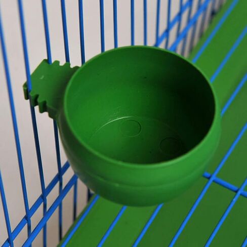 Mipcase 20pcs Plastic Bird Feeder for Cage, Round Pigeon Food Bowls for Cockatiel Parrot Budgies in Kuwait