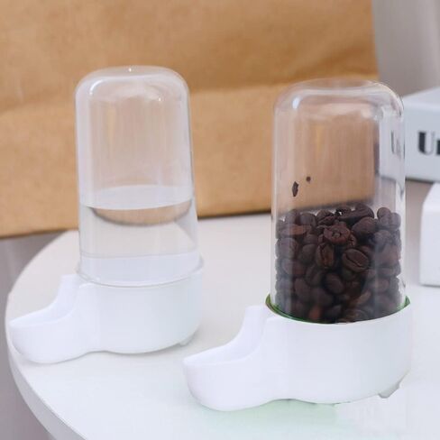 Automatic Bird Waterer Food Feeder Clear Food Dispenser Water Bottle Drinker Container Cage Acessories for Parrots Budgie Lovebirds in Saudi Arabia