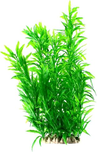Large Aquarium Plants, Fish Tank Plants Decoration Ornament for All Fish Artificial Plastic Lifelike Water Plant Ornament Fish Tank Decorations 12.6 inch Tall 7.09 inch Wide Green in Kuwait