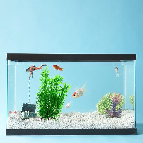 Large Aquarium Plants, Fish Tank Plants Decoration Ornament for All Fish Artificial Plastic Lifelike Water Plant Ornament Fish Tank Decorations 12.6 inch Tall 7.09 inch Wide Green in Kuwait