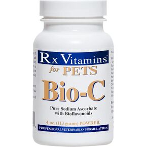 Rx Vitamins Bio-C فيتامين C الدعم المناعي للحيوانات الأليفة - مسحوق فيتامين C للكلاب والقطط - مضادات الأكسدة مسحوق فيتامين C النقي للحيوانات الأليفة - فيتامينات للكلاب - مكملات القطط - 4 أونصة. in Kuwait