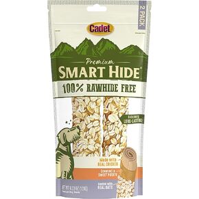 Cadet Smart Hide Rawhide Free Dog Treats – Oat Coated, 2 Count