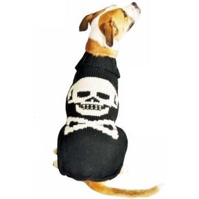 Chilly Dog Black Skull Sweater (XX-Small) in Saudi Arabia