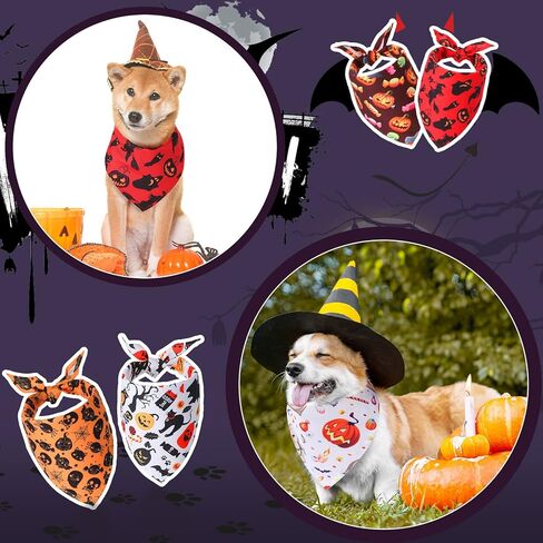 30 Pack Halloween Dog Bandanas Halloween Bandanas for Dogs Dog Scarf Pet Bandana Halloween Accessories for Large Dogs Medium Small Puppy Dog Halloween Festival Party Supply in Saudi Arabia