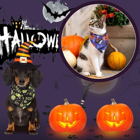 30 Pack Halloween Dog Bandanas Halloween Bandanas for Dogs Dog Scarf Pet Bandana Halloween Accessories for Large Dogs Medium Small Puppy Dog Halloween Festival Party Supply in Saudi Arabia