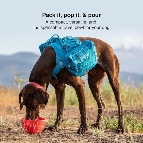 Kurgo Collapsible Travel Dog Bowl, Pet Food & Hiking Water Bowl, Food Grade Silicone Bowl for Dogs, Travel Accessories for Pets, BPA Free, Collaps a Bowl, Mash n’ Stash, Zippy Bowl in Saudi Arabia