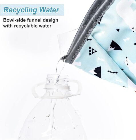 Wakytu Collapsible Dog Bowls, Portable Dog Water Bag with Funnel Design, Large Capacity Cute Pet Bowl for Dogs Cats, Lightweight Foldable Pets Water Bowls for Walking Camping Hiking Travel in Kuwait