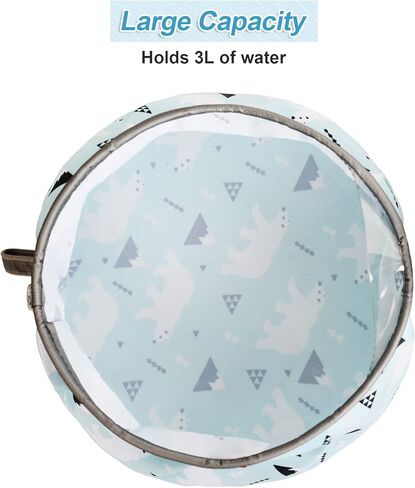 Wakytu Collapsible Dog Bowls, Portable Dog Water Bag with Funnel Design, Large Capacity Cute Pet Bowl for Dogs Cats, Lightweight Foldable Pets Water Bowls for Walking Camping Hiking Travel in Kuwait