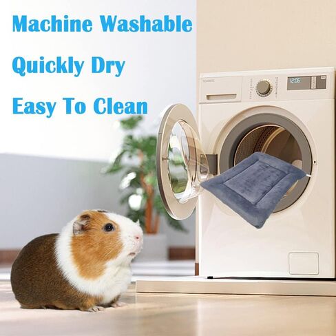 عبوة من قطعتين من وسادة سرير خنزير غينيا الفخمة من REEZEIVI، مرتبة سرير حيوانات صغيرة ناعمة قابلة للغسل، سرير هامستر أرنب شبكي هوائي قابل للتنفس، سرير خنزير غينيا الصغير سهل التنظيف وسريع الجفاف in Kuwait