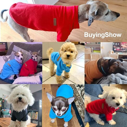 Small Dog Sweater Dog Sweatshirts for Small Dogs Chihuahua Clothes, Warm and Lightweight, with a Soft Texture, Easy to Wear and Bright Colors (Blue, X-Small) in Kuwait