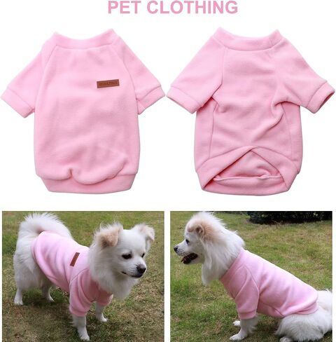 Small Dog Sweater Dog Sweatshirts for Small Dogs Chihuahua Clothes, Warm and Lightweight, with a Soft Texture, Easy to Wear and Bright Colors (Blue, X-Small) in Kuwait