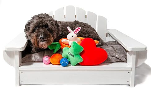 Midlee Dog White Adirondack Chair Bed (Large) in Saudi Arabia