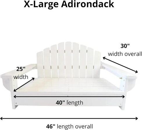 Midlee Dog White Adirondack Chair Bed (Large) in Saudi Arabia